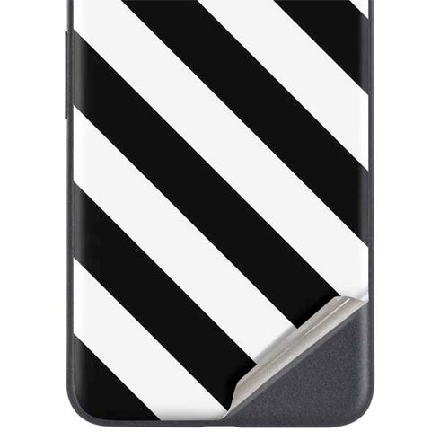 Black and White Geometric Stripes Google Pixel 5 Skin